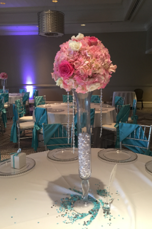 Hydrangeas in Hot Pink Bridal Arrangements