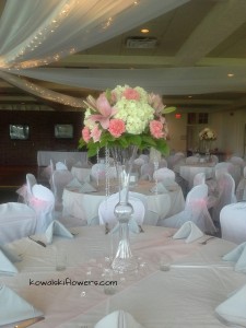 Hygrangeas & Roses Tall Reception Centerpieces in Whitesboro, NY | KOWALSKI FLOWERS INC. Hygrangeas & Roses Tall Reception Centerpieces in Whitesboro, NY | KOWALSKI FLOWERS INC.