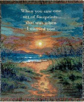 I Carried You Tapestry Throw