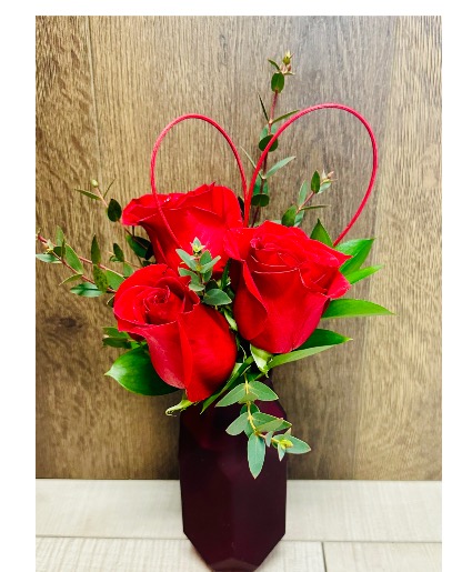 I Give You My Heart-Red Roses  Rose Arrangement