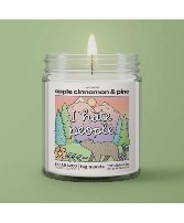 “I H8 People” Apple Cinnamon & Pine  5 OZ Candle KALAMAZOO CANDLE COMPANY