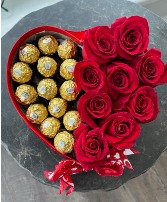 I Heart Roses & Chocolates Arrangement 