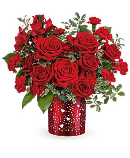 I Heart You Bouquet vase arrangement