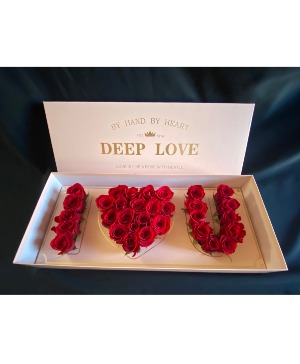 I Love U Box- Red Roses Valentines, Anniversary