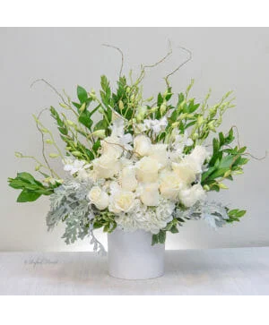 I love white roses and orchids !  