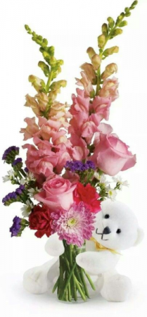  Your Berry Special ..  Flower Vase Teddy Bear Maybe a Brown Bear