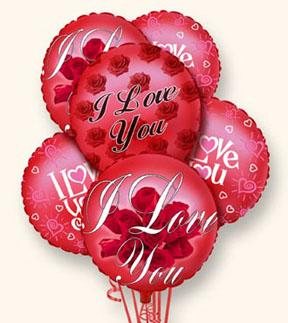 I Love You Balloon Bunch Valentine's Day