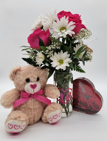 I Love You Beary Much (Pink)  in Silverton, OR | Julie's Flower Boutique