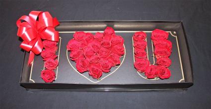 I LOVE YOU BOX OF ROSES Love Floral