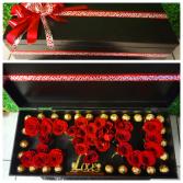 I LOVE YOU BOX WITH CHOCOLATES Floral Arrangement 