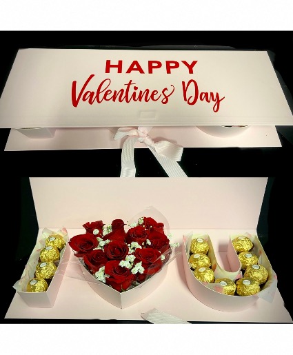 I love you boxes Candy/Floral arrangements 