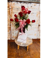 I love You Chocolate & Roses Fresh Valentine's Day Flowers & Box of Chocolate