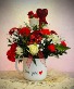 I Love You Fresh flowers in a lovely cup