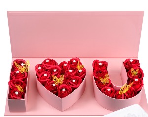 I love you letter flower box Box 