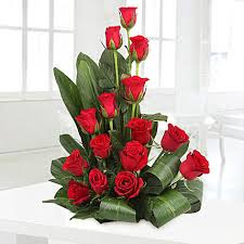 I LOVE YOU MODERN RED ROSE ARRANGEMENT FOR EVERDAY