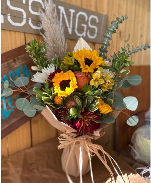 i love you more than pumpkin Pie Fall arrangement