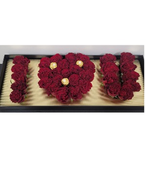 i love you rose box 