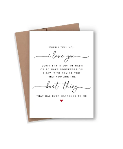 I Love You Valentine's Card 