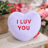 I Luv You Warmies® Plush Heart Pillow Gift Item