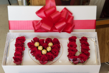I Love you to the moon and back Rose's and chocolates