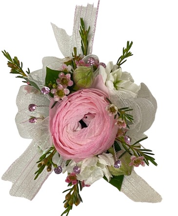ICING ON THE CAKE WRISTLET Prom Flowers; choose your flower color in Lewiston, ME | BLAIS FLOWERS & GARDEN CENTER