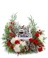 Icy Wonderland Kinkade Keepsake Flower Arrangement