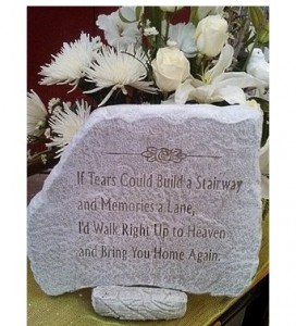 If Tears Could Build a Stairway 14" x 12"  Memorial Stone