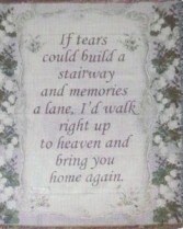 If tears could build a stairway 
