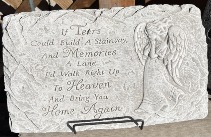 If tears Memorial Garden Stone