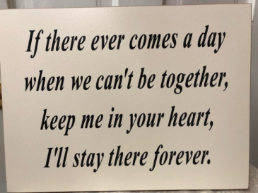 If there ever comes a day...