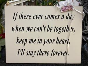 If there ever comes a day... Wooden Memorial Plaque