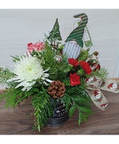 All Hearts are Gnome for Christmas Arrangement  Fresh Flowers