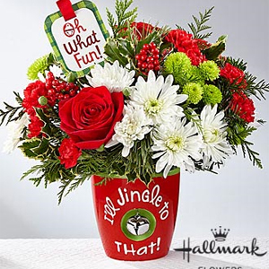 I'll Jingle to That Bouquet Holiday Floral Arrangement