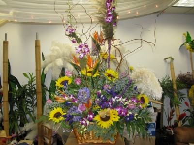 I'm Sunflower Blue Over You Basket