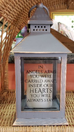In Angel Arms you were Carried Away Mini Lantern