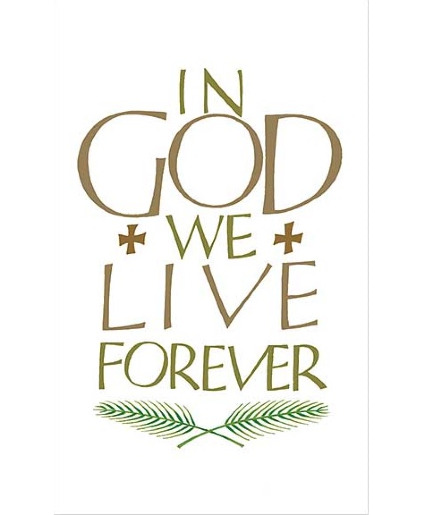 In God We Live Forever Prayer Card Add-on