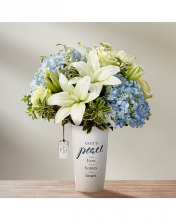 In God's Care Vase Arrangement with Tag