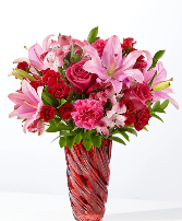 In Love Bouquet with Luxe Swirl Vase FTD