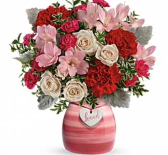 In Love  Keepsake vase filled with fresh flowers in Fairfield, OH | NOVACK-SCHAFER FLORIST