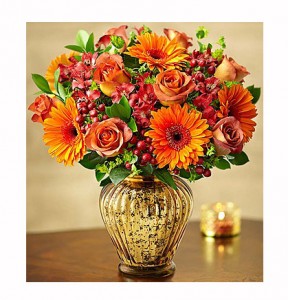 In Love with Fall Gold vase