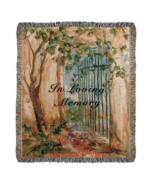 In Loving Memory Gate  Woven Throw