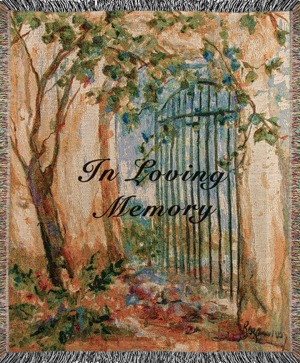 In Loving Memory Gates Tapestry Throw