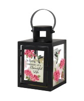 In Loving Memory  Lantern with LED Candle