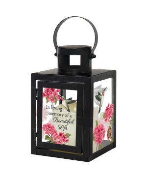 In Loving Memory  Lantern with LED Candle