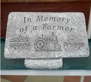 "In Loving Memory of a Farmer" Memorial Stone 