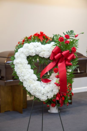 Florist Design Open Heart Standing Spray