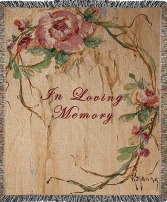 In Loving Memory Rose Tapestry Throw