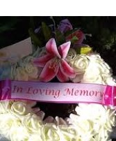 "In Loving Memory" sash Funeral Sashes