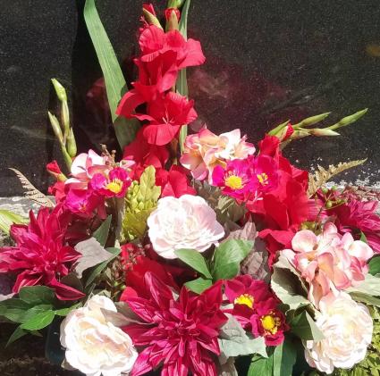 In Loving Remembrance Permanent Botanical Graveside Bouquet