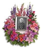 In Memoriam Wreath  Cremation Flowers   (urn/frame not included) 